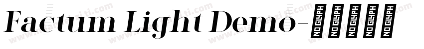 Factum Light Demo字体转换